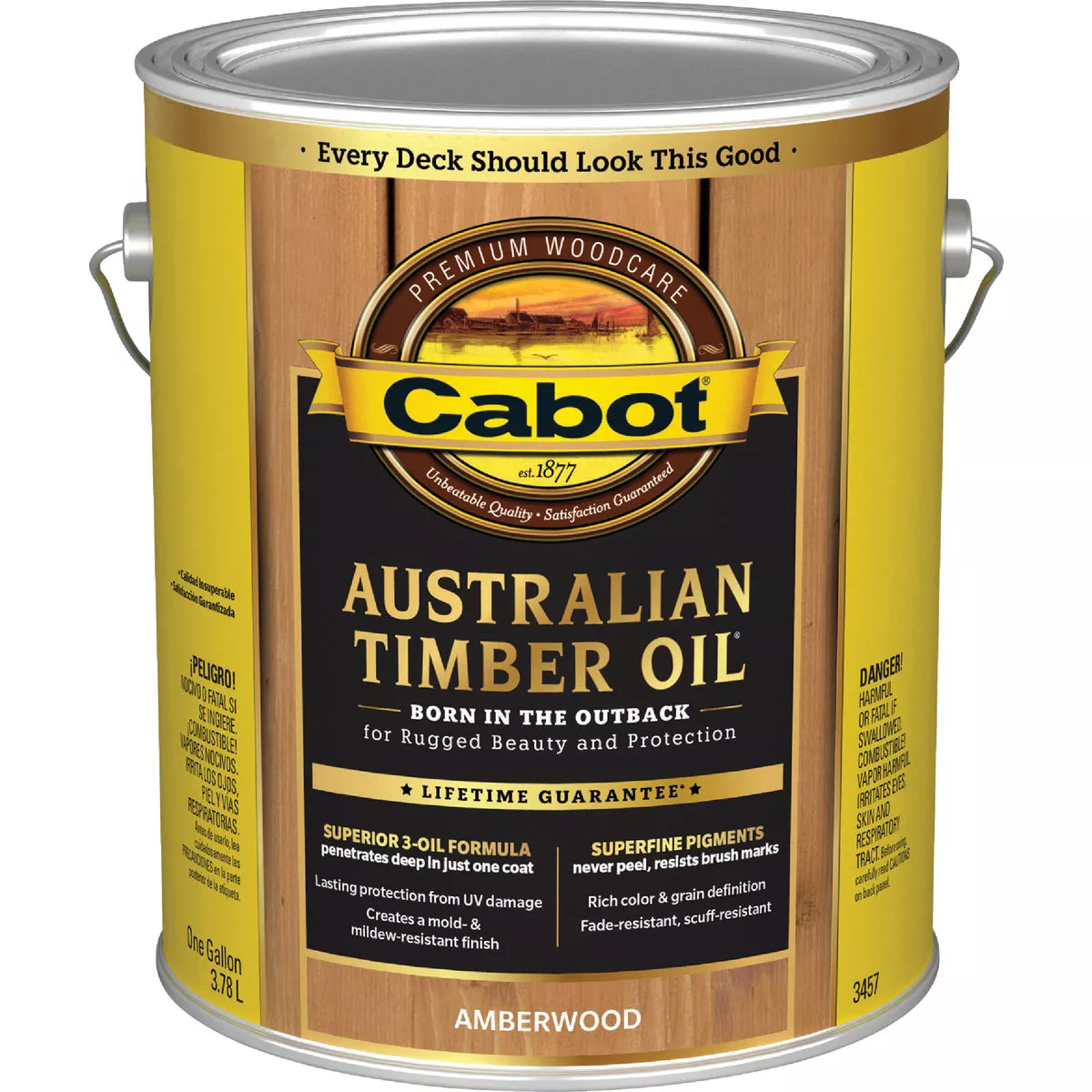 Cabot Australian Timber Oil, Amber Wood, 1 Gal. - photo 3