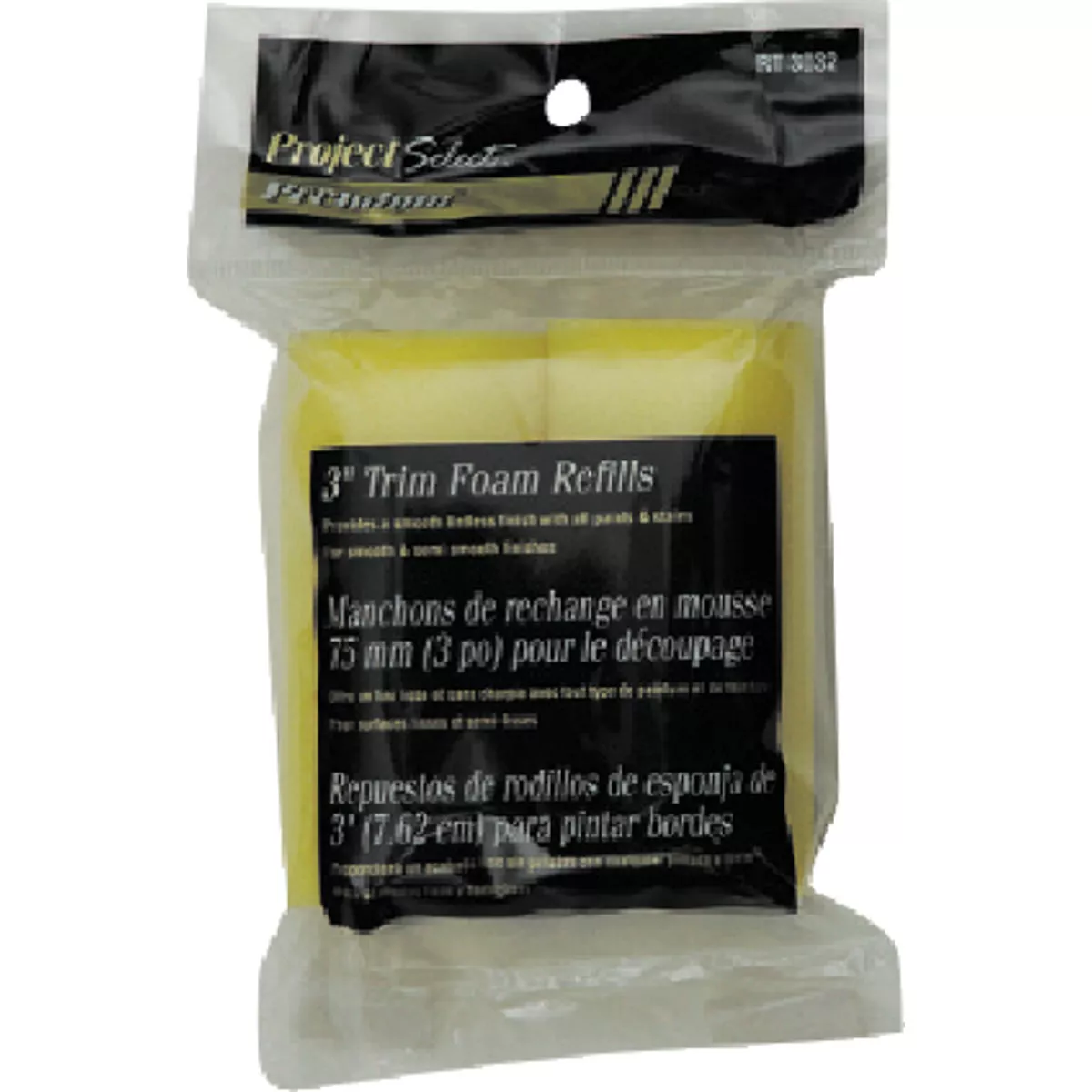 Linzer Project Select 3 In. x 1/4 In. Trim Foam Roller Cover (2-Pack)