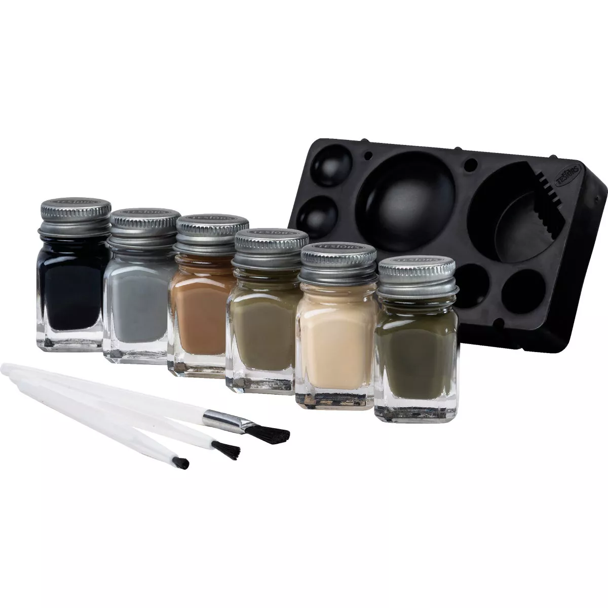 Testors Acrylic Paint Set (Black, Gray, Dark Tan, Olive, Green, Tan) - photo 2