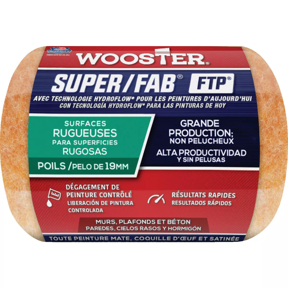 Wooster Super/Fab FTP 4 In. x 3/4 In. Knit Fabric Roller Cover - photo 2