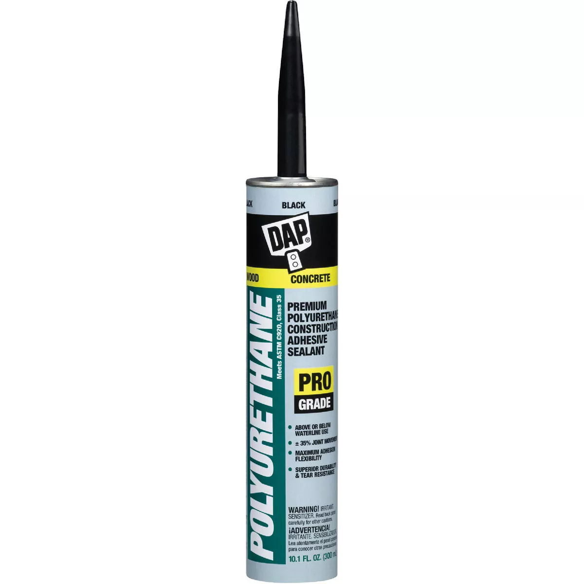 DAP 10.1 Oz. Premium Polyurethane Construction Adhesive Sealant, Black