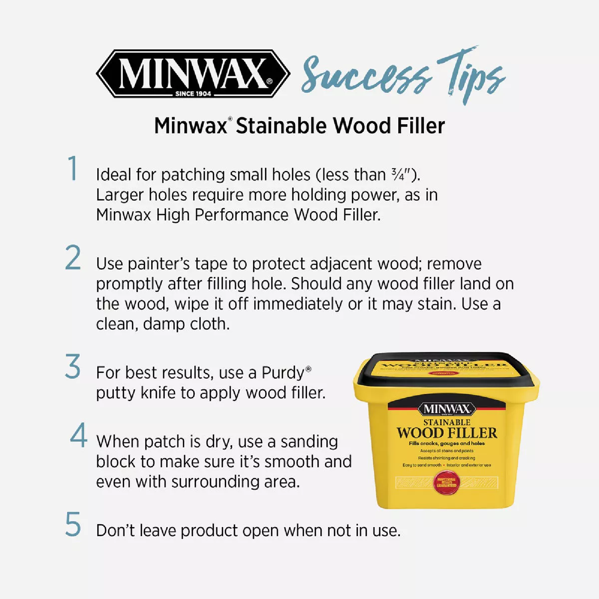 Minwax Natural 16 Oz. Wood Filler - photo 2