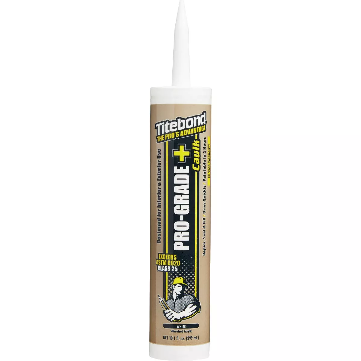 Titebond Pro Grade Plus 10.1 Oz. White Silicone Caulk - photo 2