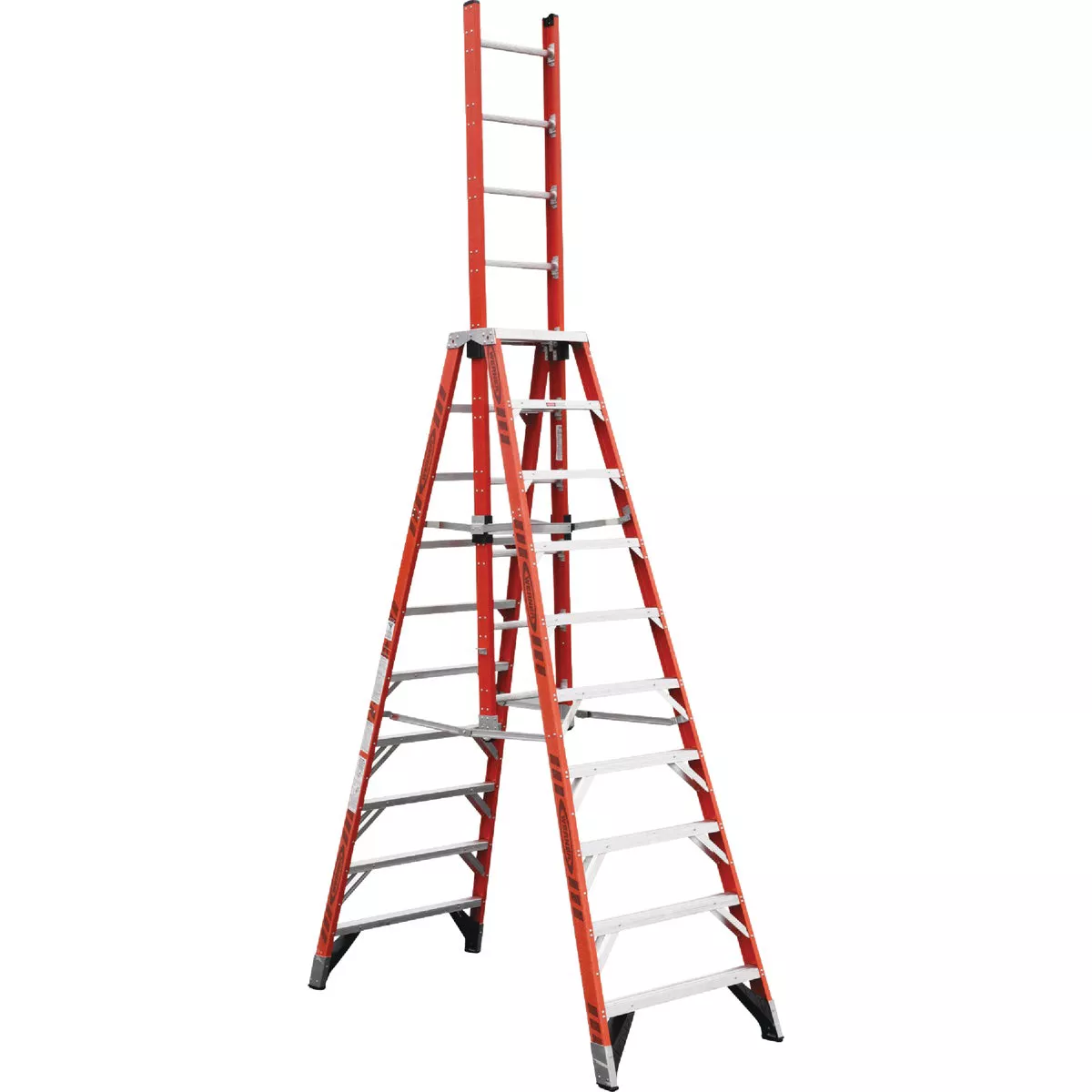 Werner 10 Ft. Fiberglass Extension Trestle Ladder With 300 Lb. Load Capacity Type 1A Duty Rating