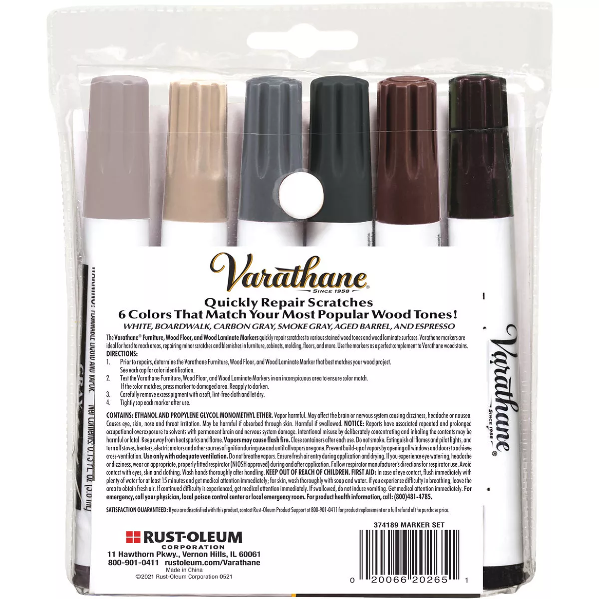 Varathane Furniture, Wood Floor and Laminate Repair Markers (6-Count) - photo 2