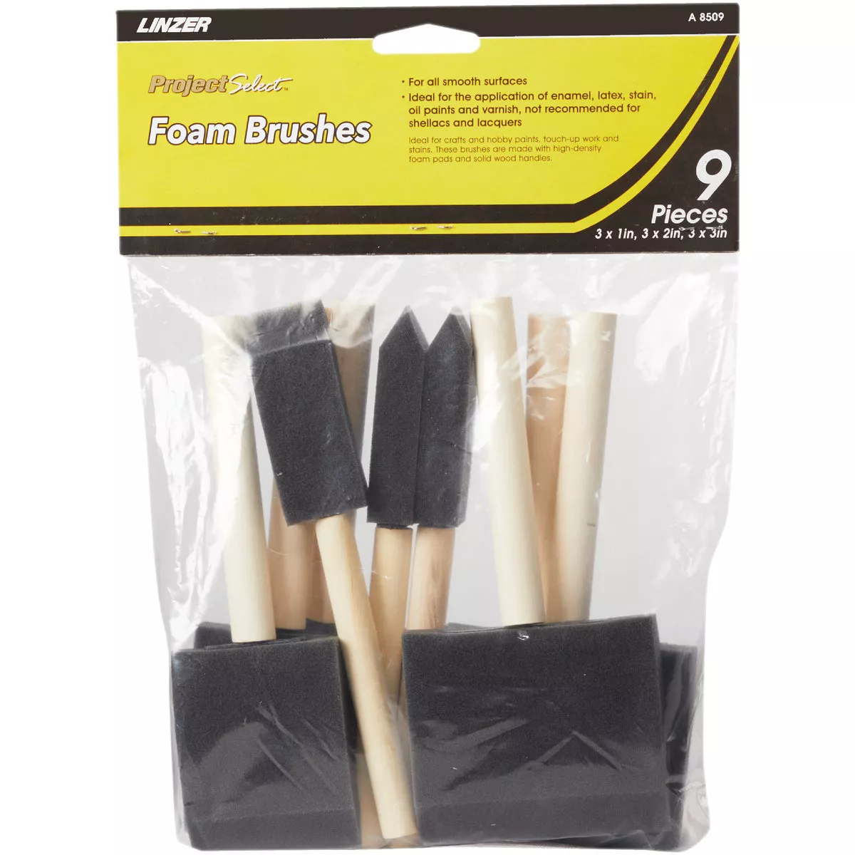 Linzer Project Select High Density Closed Foam Brush Set (9-Pack) - photo 2