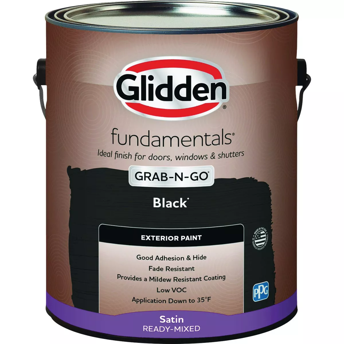 Glidden Fundamentals Exterior Grab-N-Go Black Satin GL