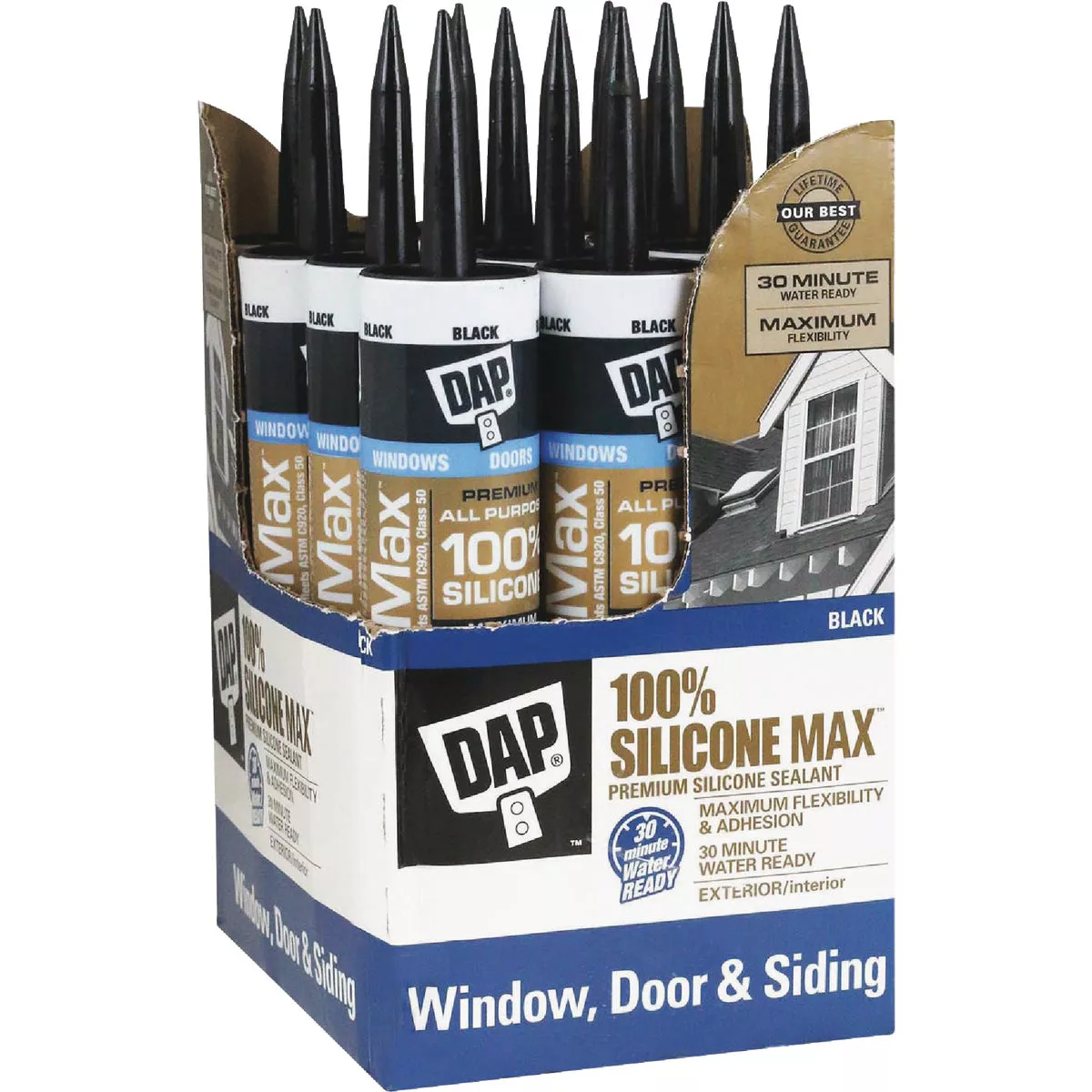 DAP Silicone Max 10 Oz. Black Premium All Purpose 100% Silicone Sealant - photo 2