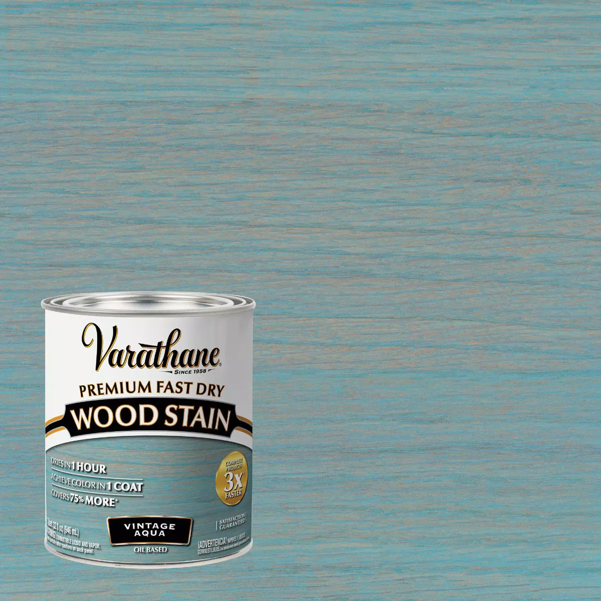 Varathane Fast Dry Vintage Aqua Urethane Modified Alkyd Interior Wood Stain, 1 Qt.