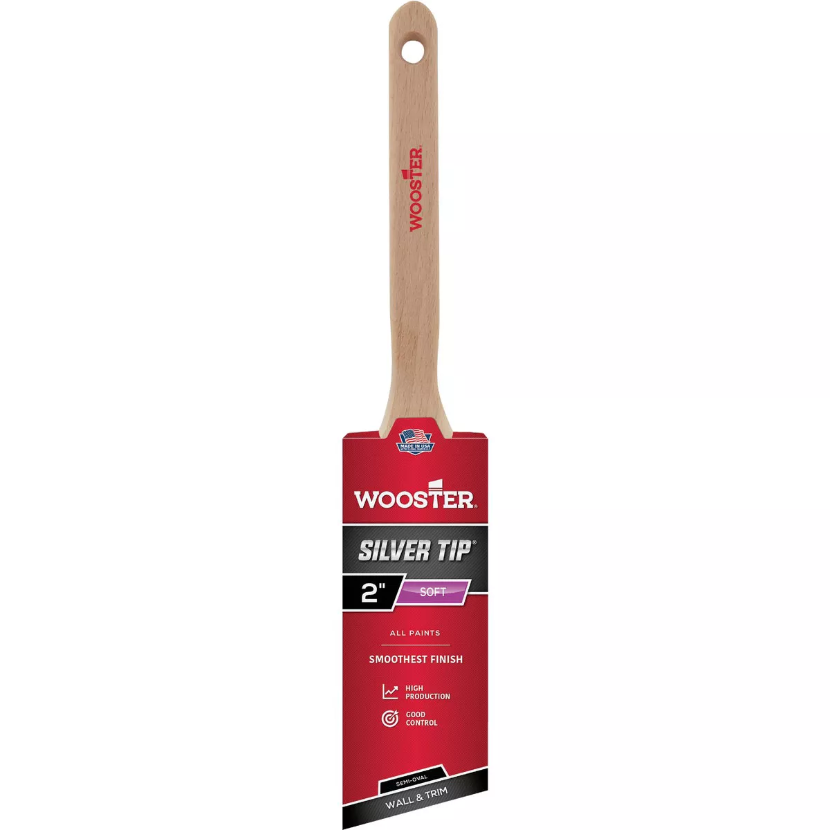 Wooster Silver Tip 2 In. Semi-Oval Angle Sash Brush
