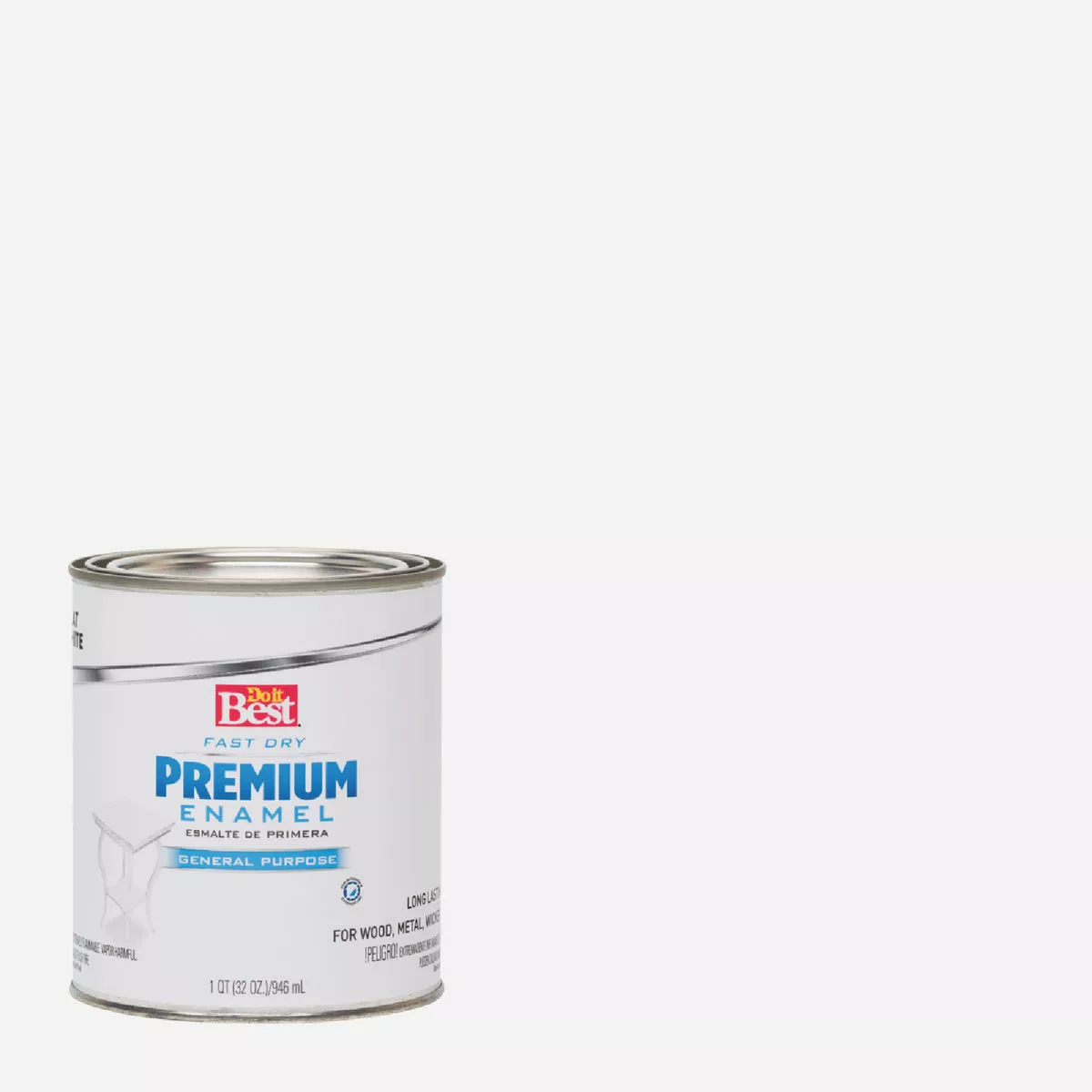 Do it Best Fast Dry Acrylic Latex Flat Premium Enamel, White, 1 Qt.