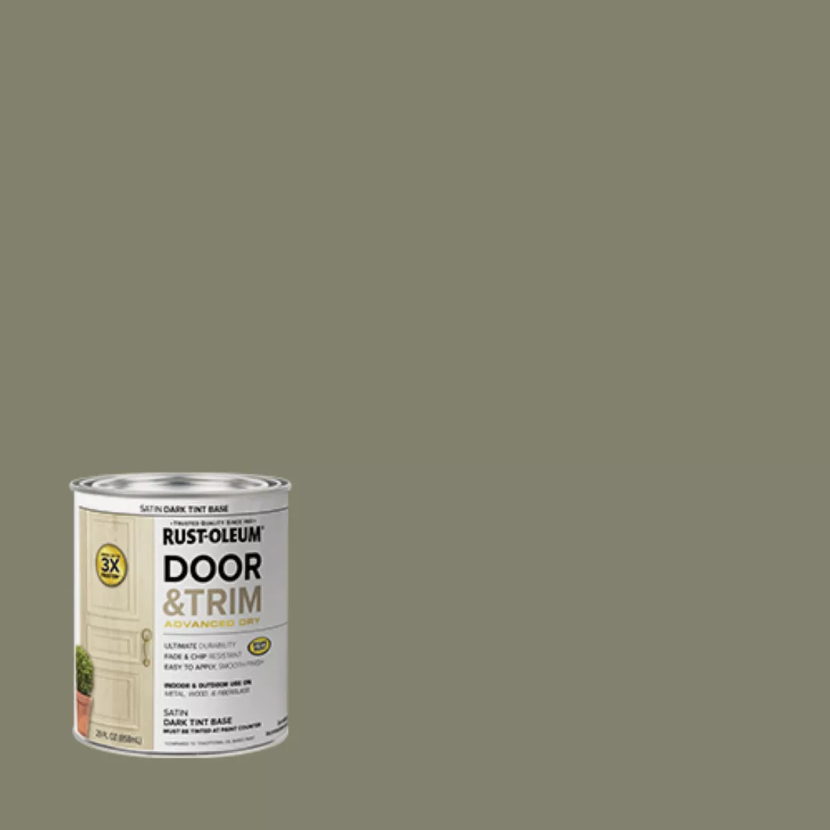 Rust-Oleum Stops Rust 1 Qt. Satin Dark Tint Base Door and Trim Paint