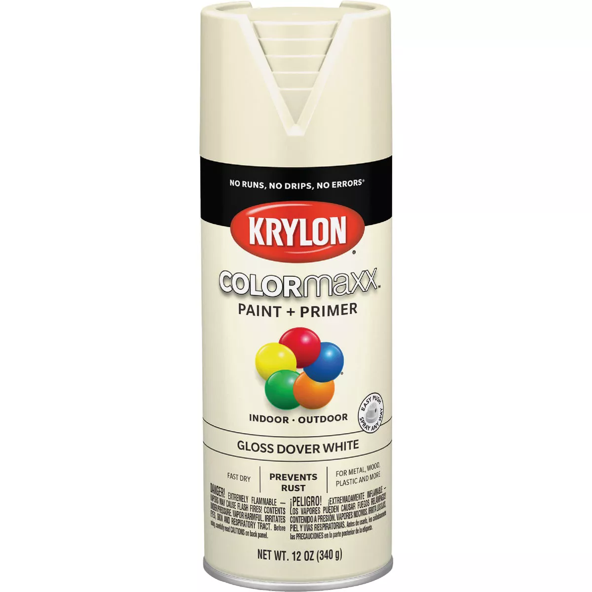 Krylon ColorMaxx 12 Oz. Gloss Spray Paint, Dover White - photo 2