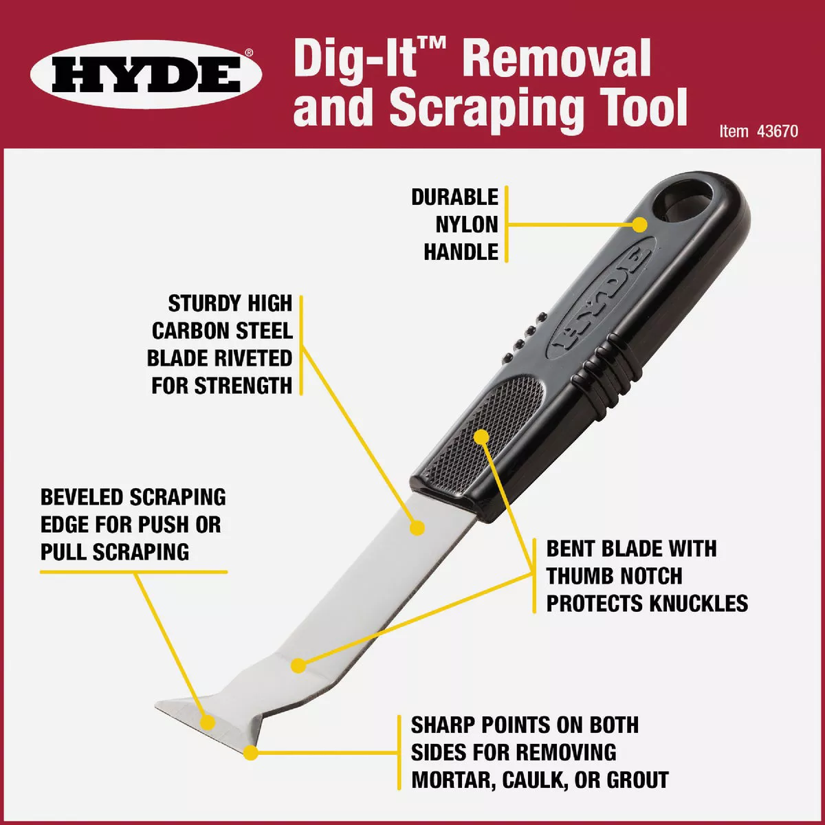 Hyde Dig-It Removal and Scraping Tool - photo 3