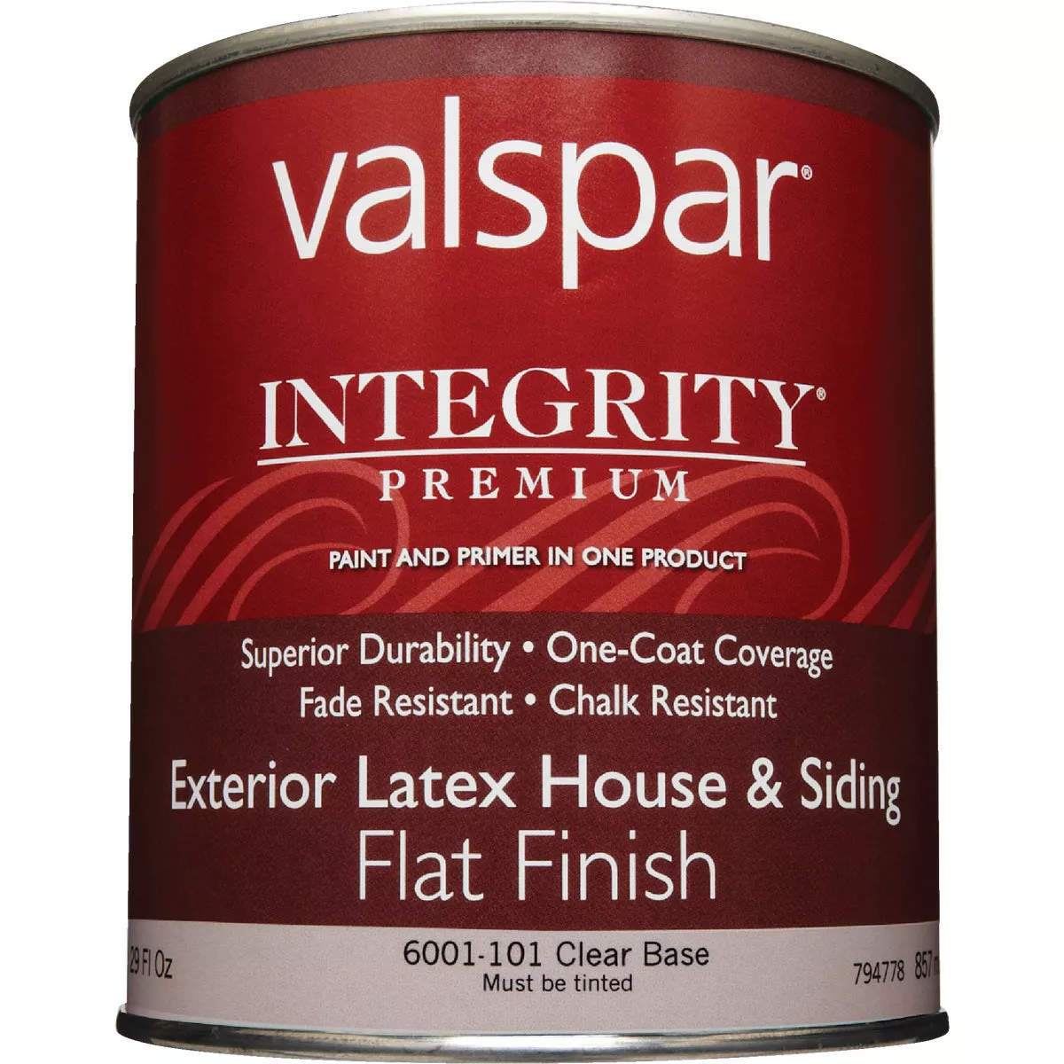 Valspar Integrity Latex Paint And Primer Flat Exterior House Paint, Clear Base, 1 Qt. - photo 2