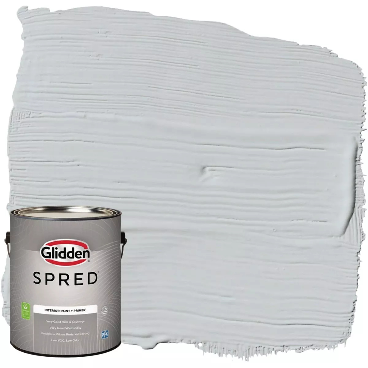 Glidden Spred Interior Grab-N-Go Paint + Primer Semi-Gloss Paint, Ghost Whisperer, 1 Gal.