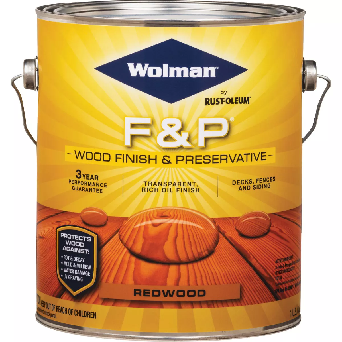 Wolman F&P Transparent Wood Finish And Preservative, Redwood, 1 Gal. - photo 2