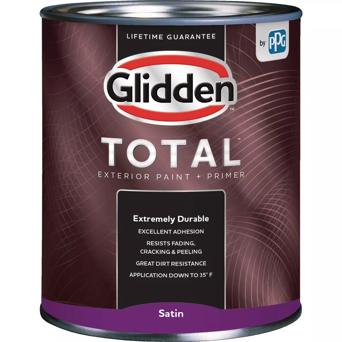 Glidden Total Exterior Paint + Primer Satin Midtone Base Quart