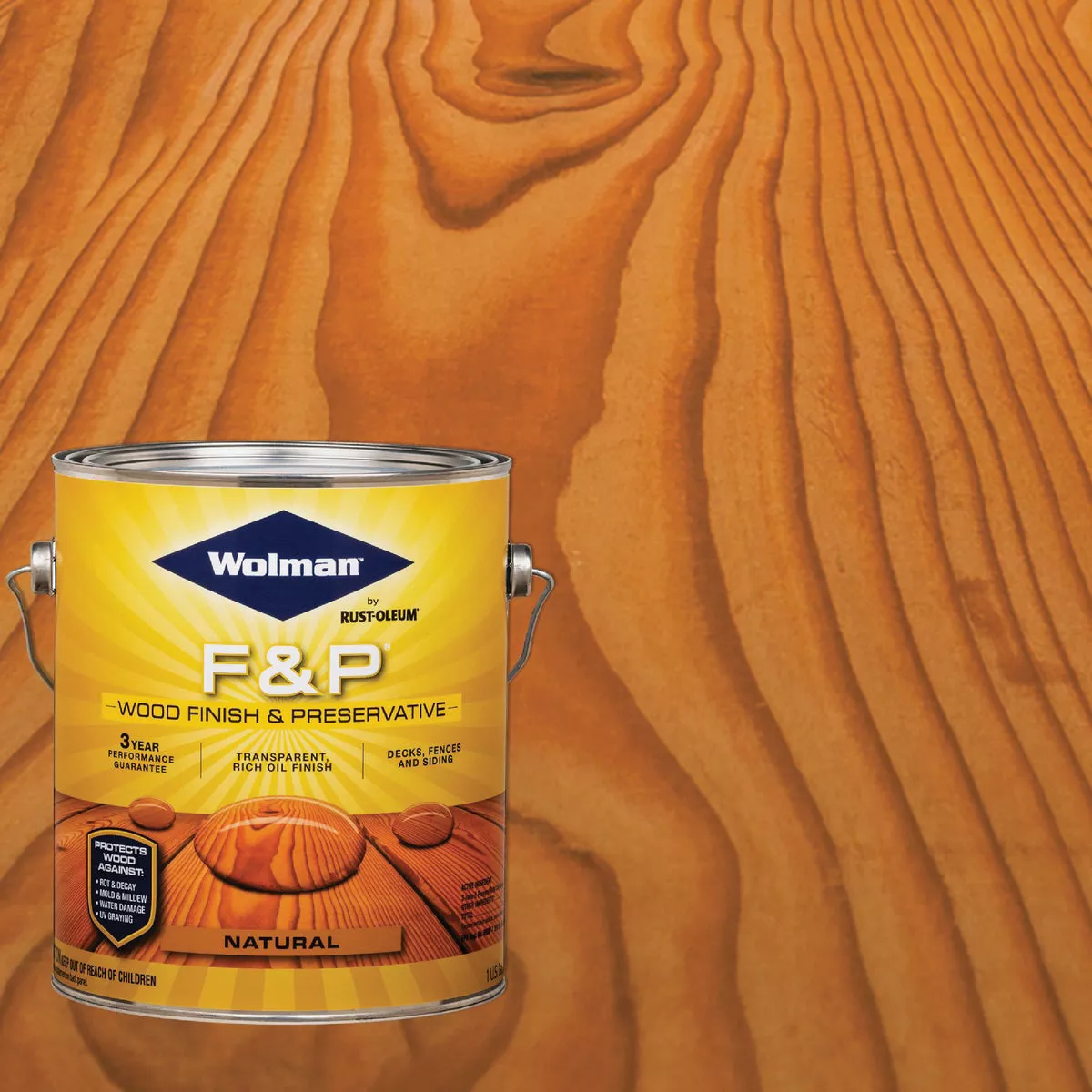 Wolman F&P Transparent Wood Finish And Preservative, Natural, 1 Gal.