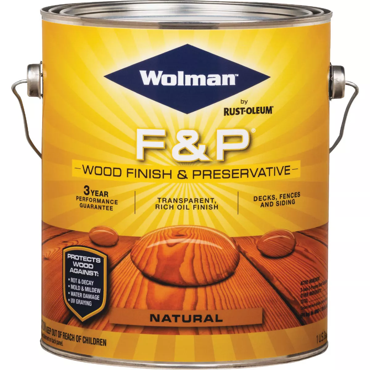 Wolman F&P Transparent Wood Finish And Preservative, Natural, 1 Gal. - photo 2