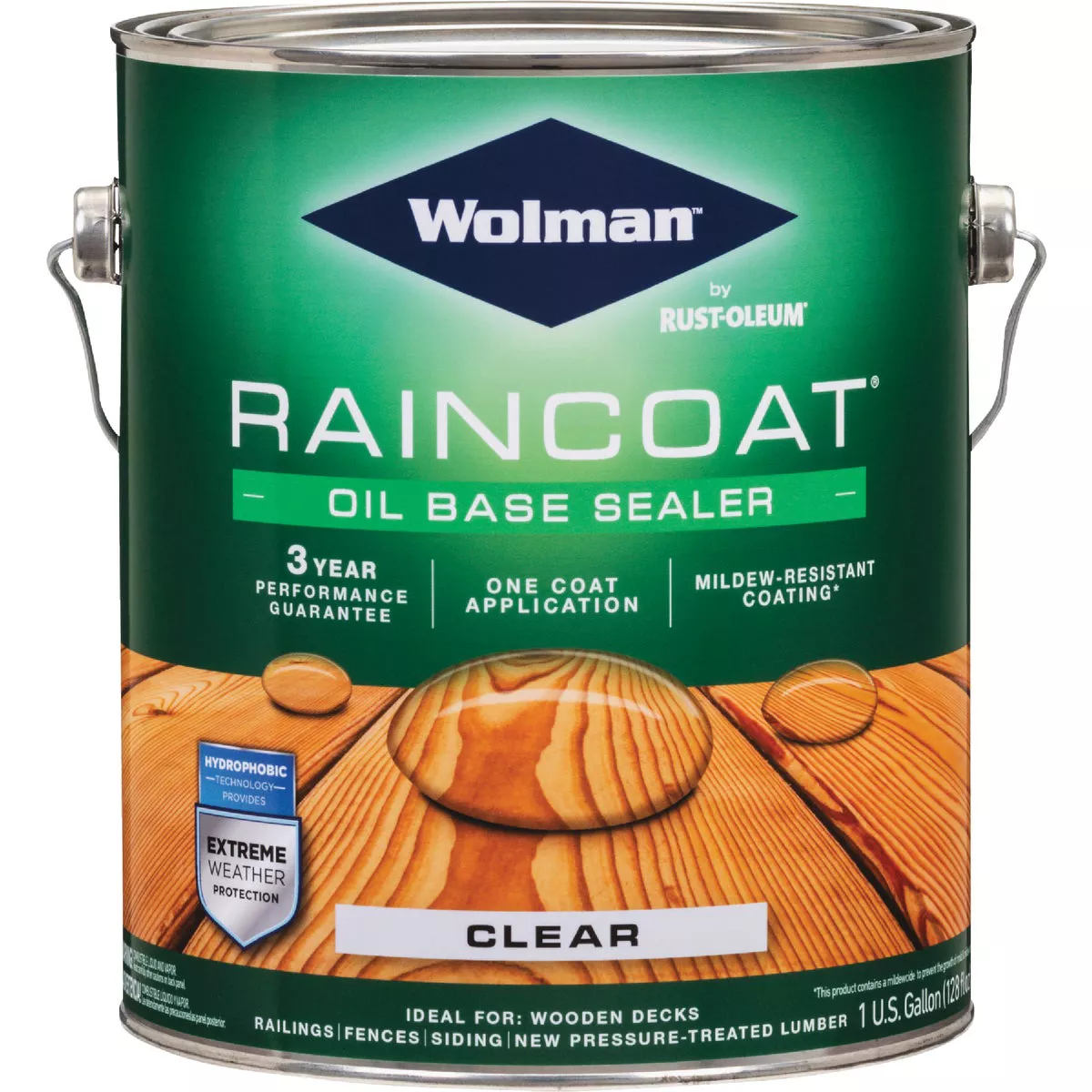 Wolman RainCoat One Coat Alkyd/Oil Base Clear Sealer, Clear, 1 Gal. - photo 2