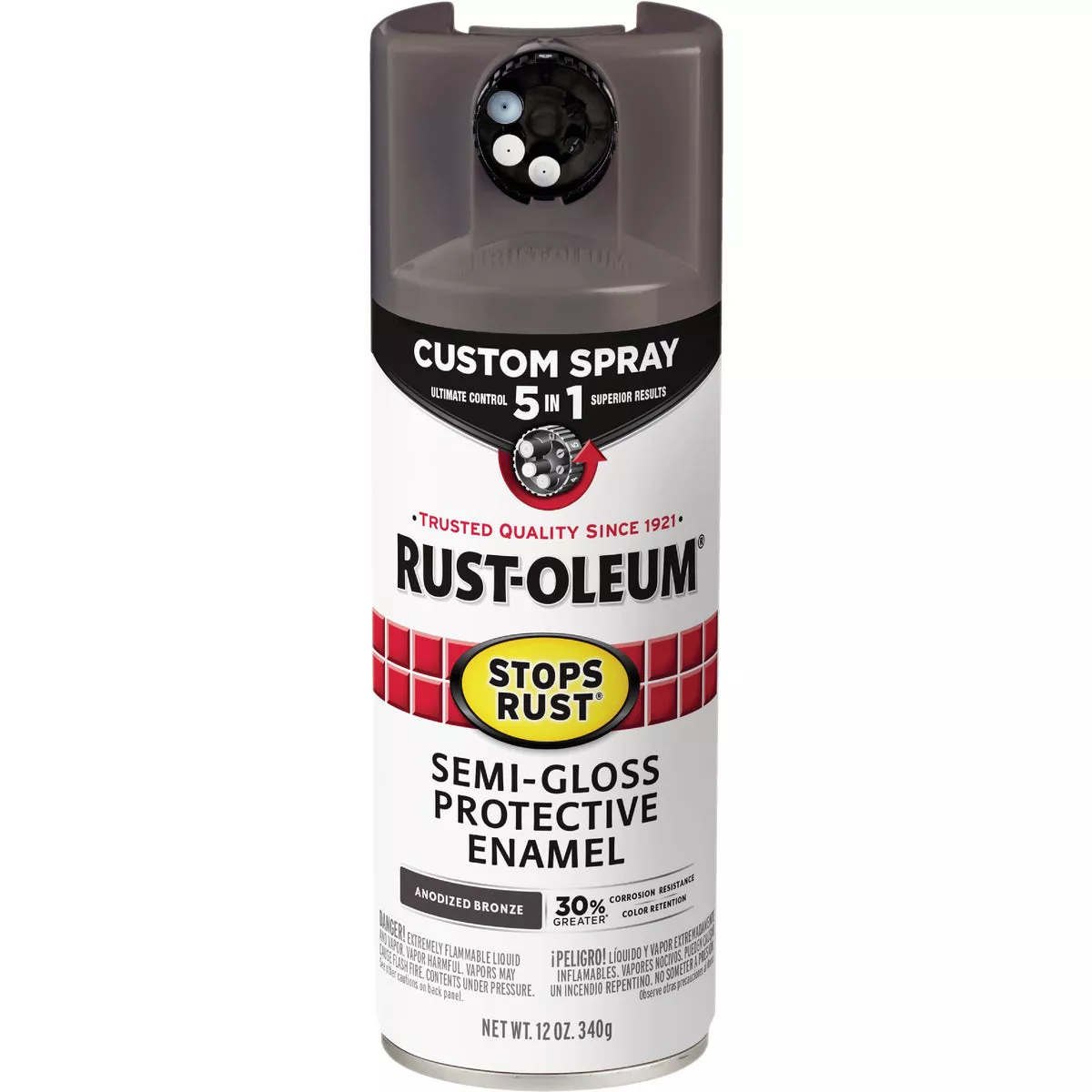 Rust-Oleum Stops Rust 12 Oz. Custom Spray 5 in 1 Semi-Gloss Spray Paint, Anodized Bronze - photo 6