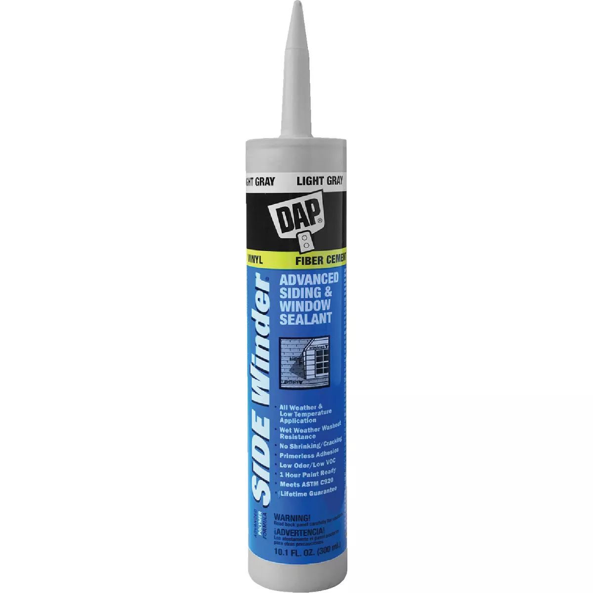 DAP Side Winder 10.1 Oz. Advanced Siding & Window Polymer Sealant, Light Gray