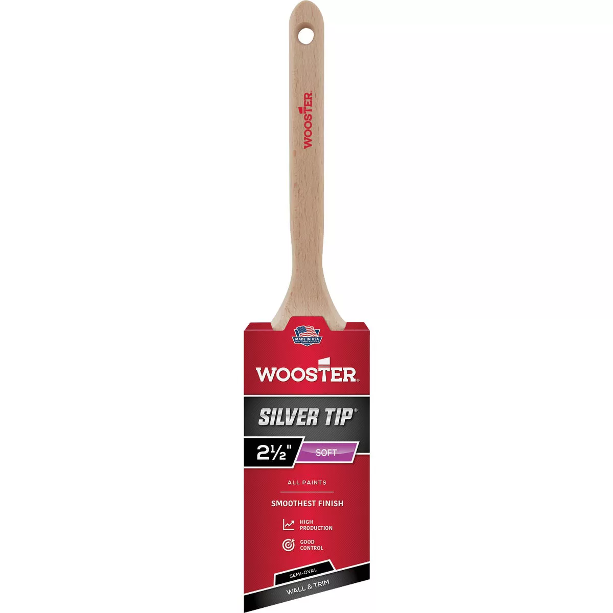 Wooster Silver Tip 2-1/2 In. Semi-Oval Angle Sash Brush