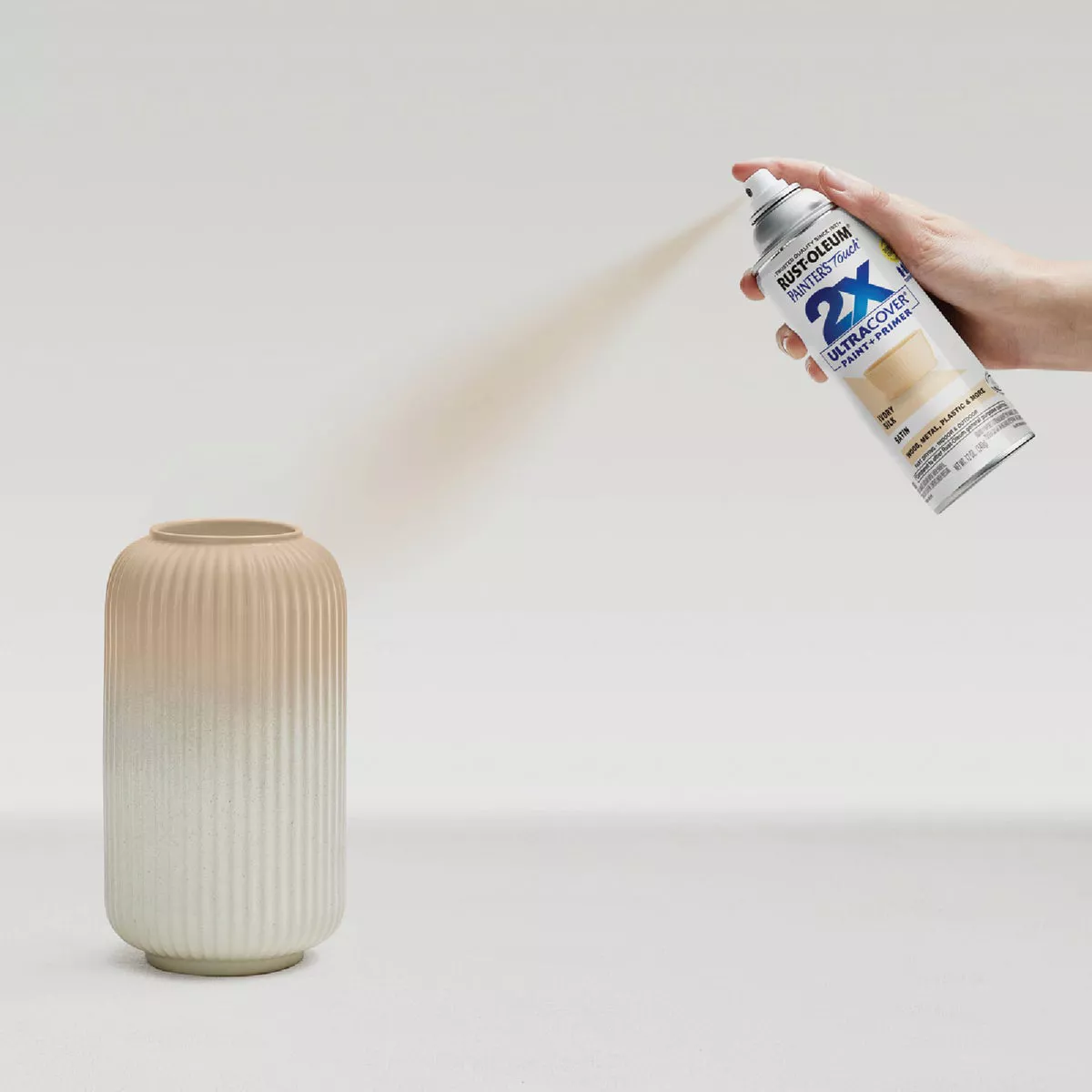 Rust-Oleum Painter's Touch 2X Ultra Cover 12 Oz. Satin Paint + Primer Spray Paint, Ivory Silk - photo 7