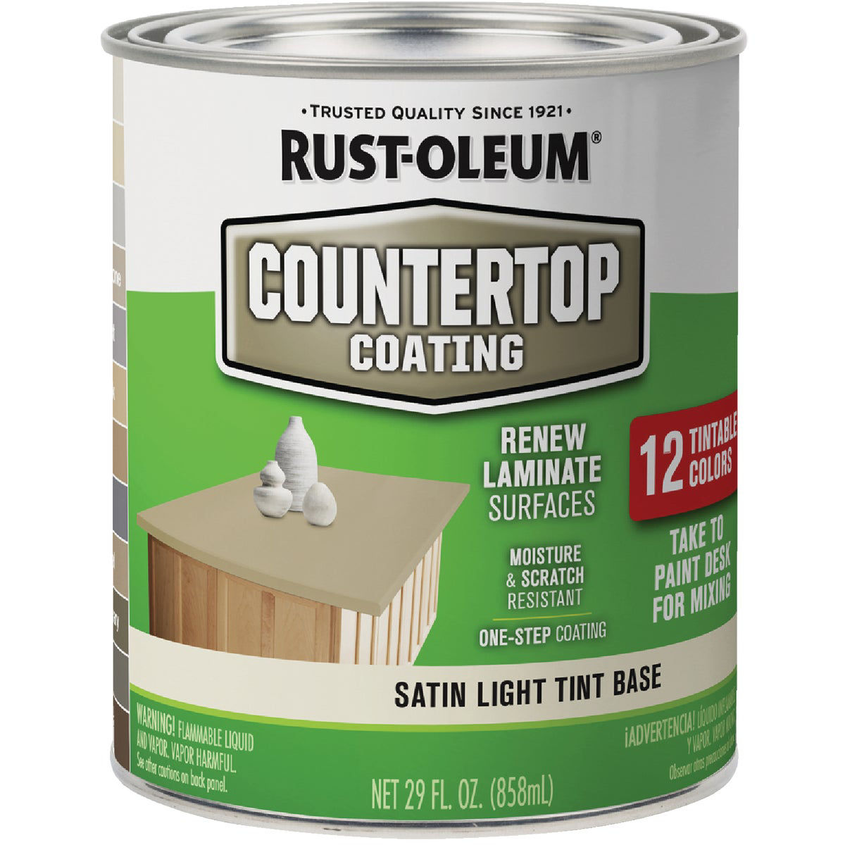 RustOleum Tint Base Satin 25 LF x 2 Ft. Wide Countertop Coating Do
