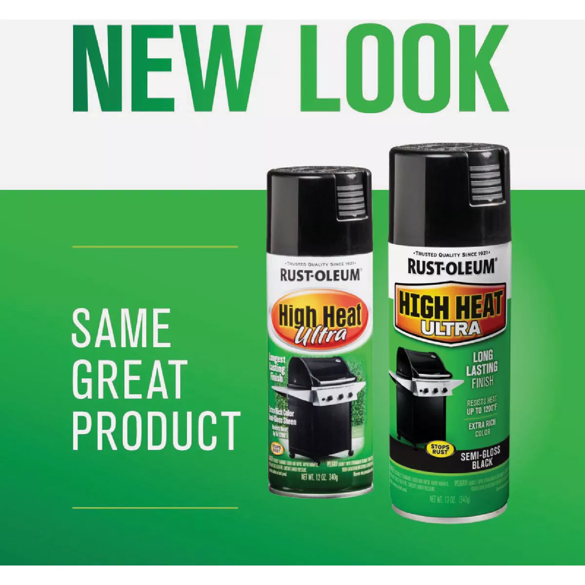 Rust-Oleum Semi-Gloss Ultra Black 12 Oz. High Heat Spray Paint - photo 4