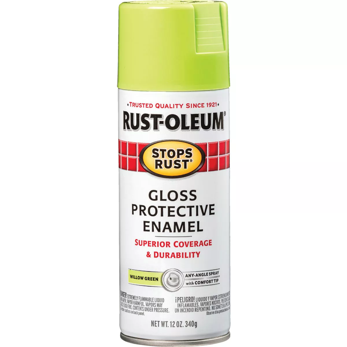 Rust-Oleum Stops Rust 12 Oz. Gloss Willow Green Spray Paint Protective Enamel
