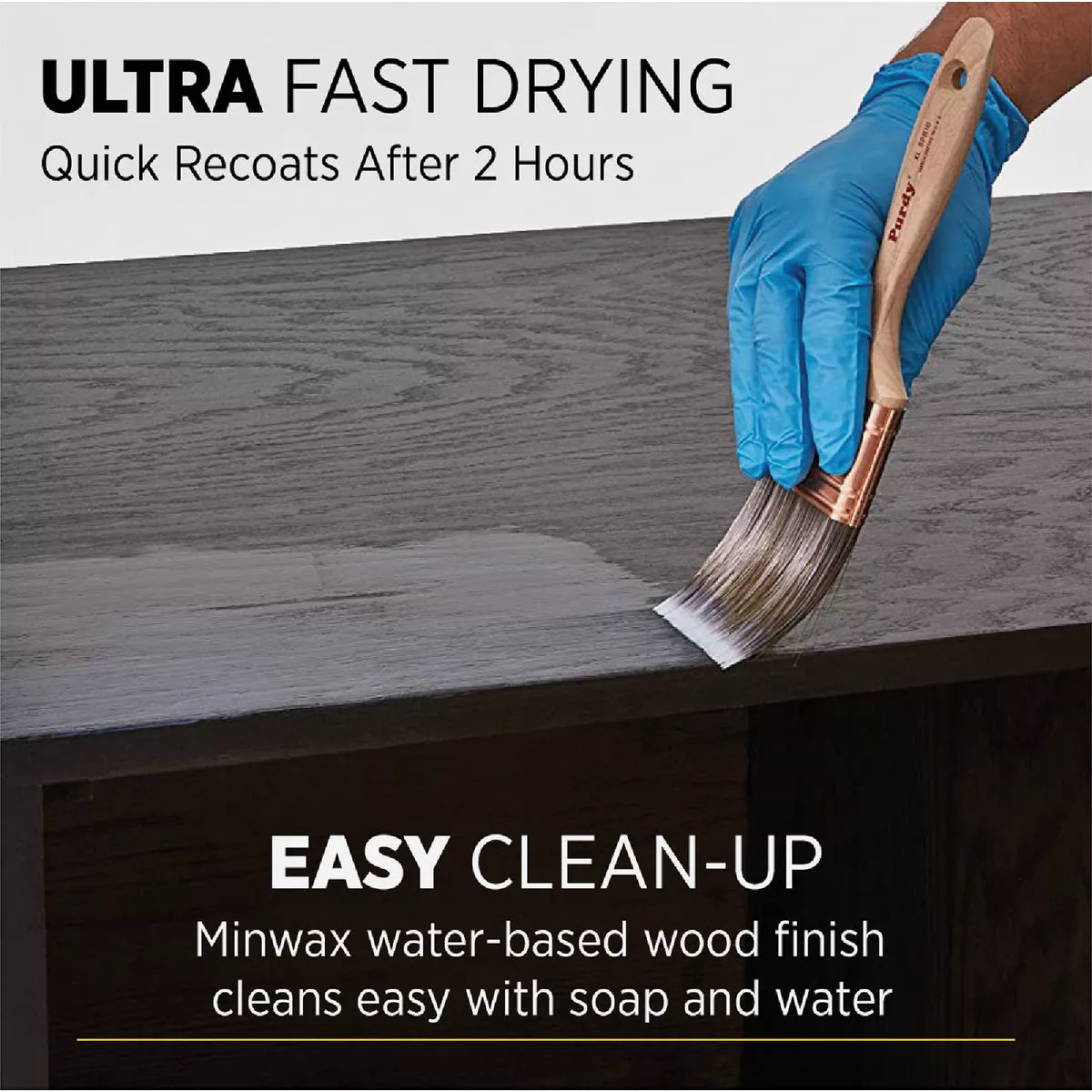 Minwax Polycrylic 1 Qt. Gloss Water Based Protective Finish - photo 5