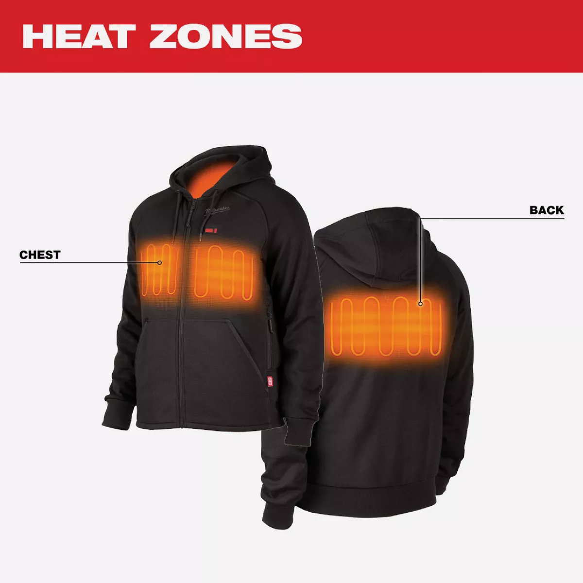 Milwaukee M12 Men's Black Cordless Heated Hoodie Kit, XL - photo 6