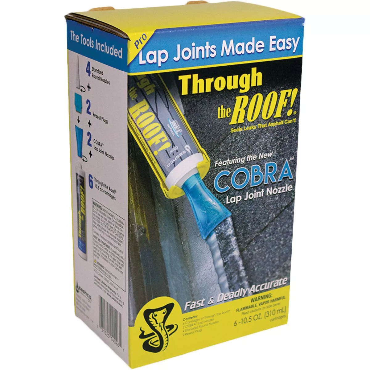 Cobra Lap Joint Nozzle System with Through the Roof! Sealant - California Lower VOC