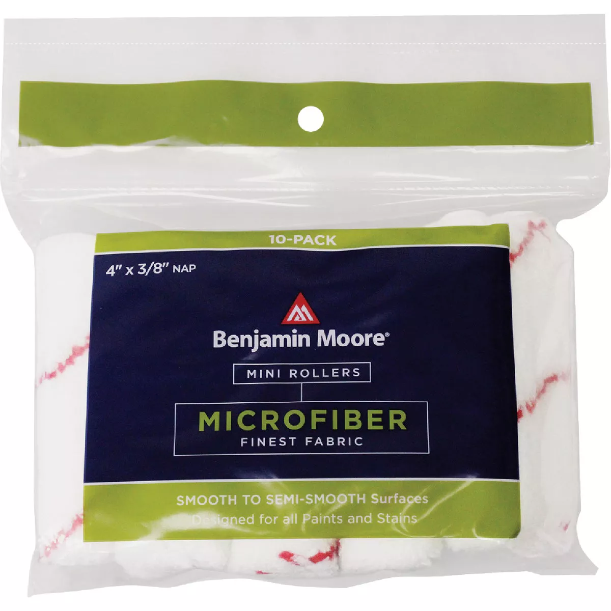 Premier Benjamin Moore 4 In. x 3/8 In. Microfiber Mini Roller Covers (10-Pack) - photo 2