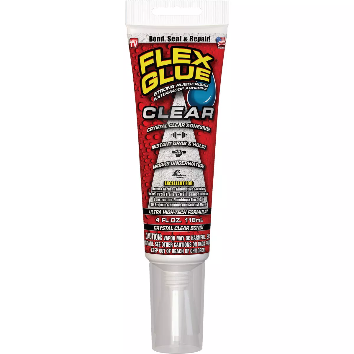 Flex Glue 4 Oz. Clear Multi-Purpose Adhesive