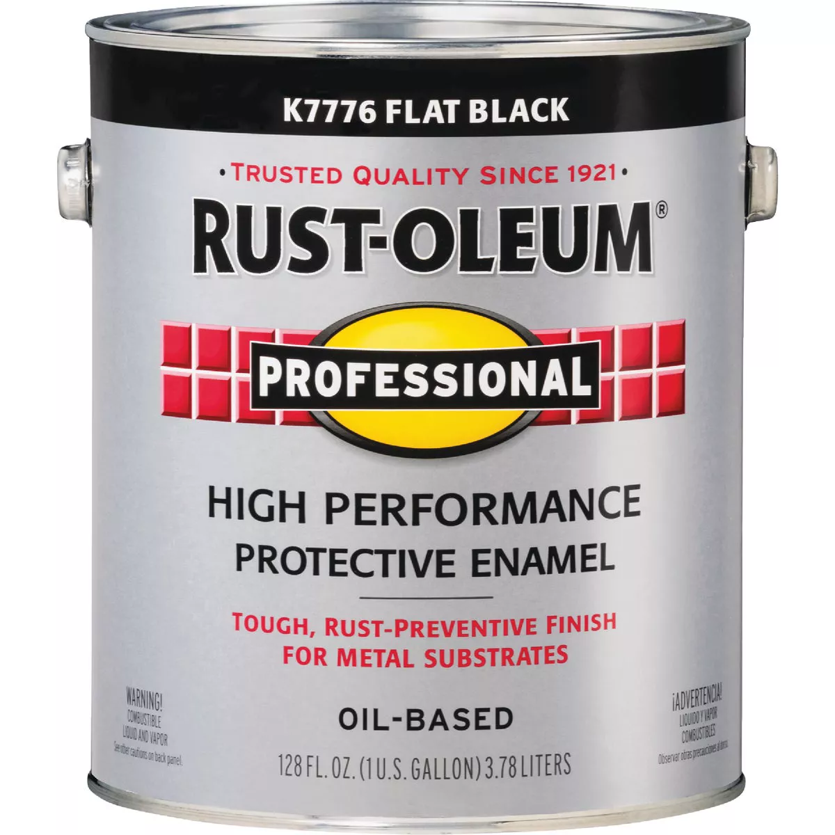 Rust-Oleum Professional Oil-Based Flat VOC Formula Rust Control Enamel, Black, 1 Gal. - photo 6