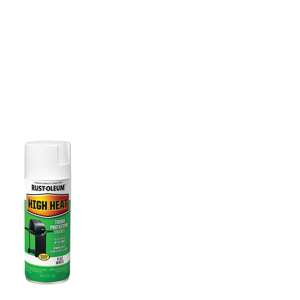 Rust-Oleum White Flat 12 Oz. High Heat Spray Paint