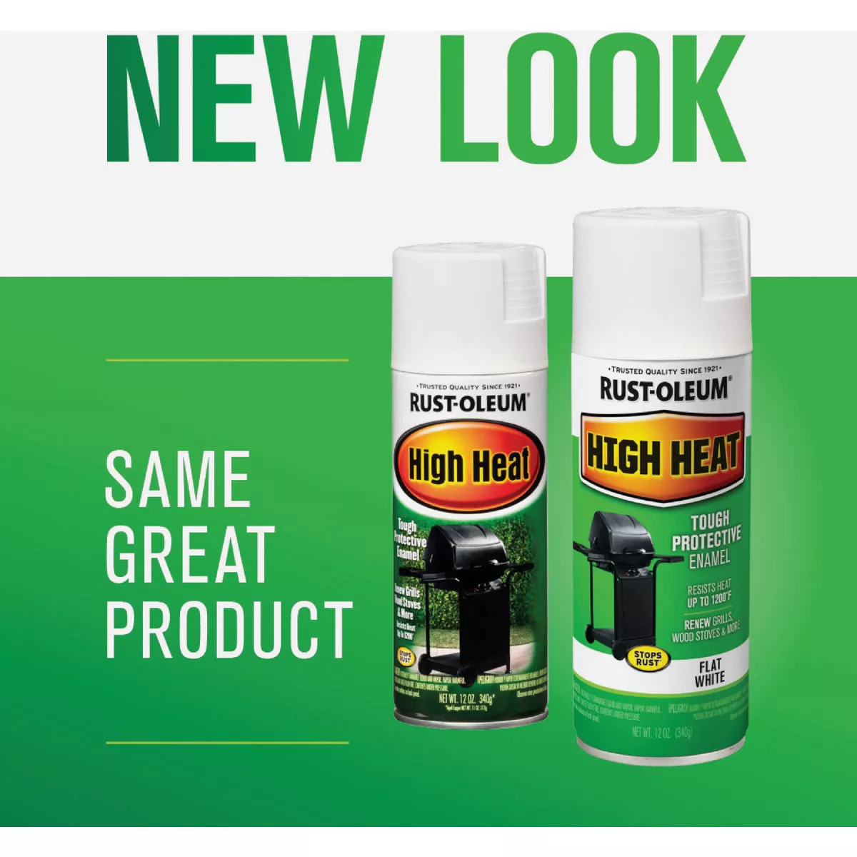 Rust-Oleum White Flat 12 Oz. High Heat Spray Paint - photo 3