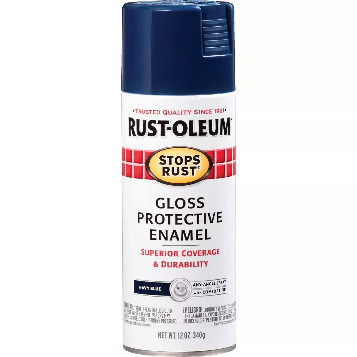 Rust-Oleum Stops Rust Navy Blue Gloss 12 Oz. Anti-Rust Spray Paint