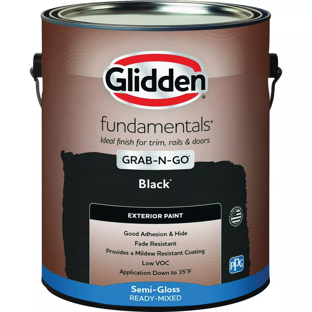 Glidden Fundamentals Exterior Grab-N-Go Black Semi Gloss GL