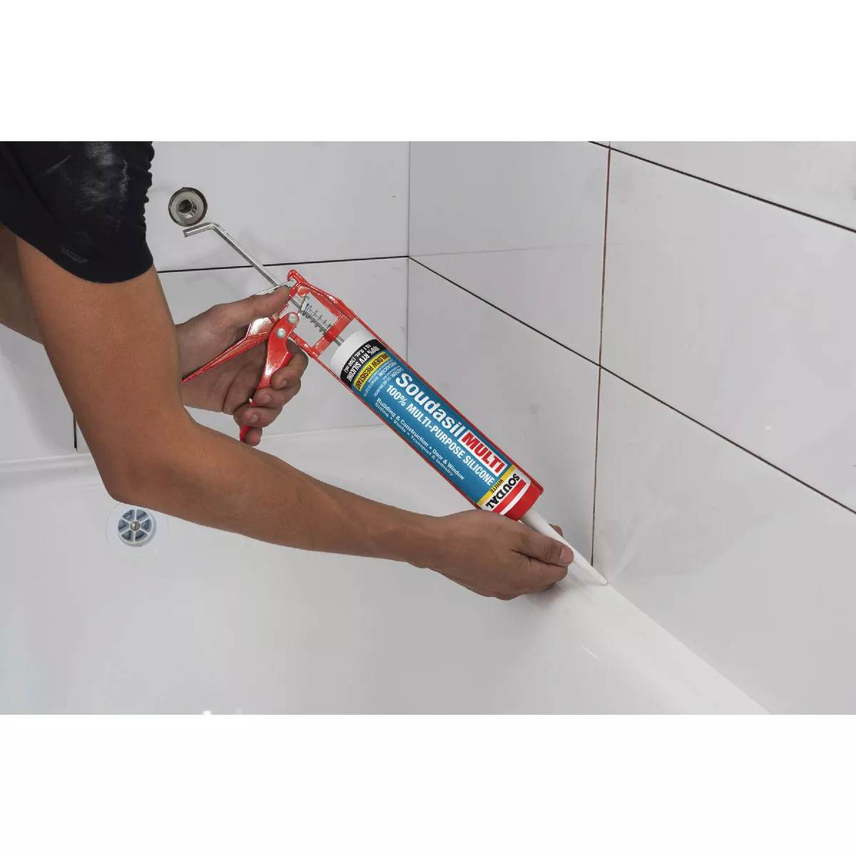 Soudasil 10.1 Oz. White 100% Multi-Purpose Silicone Caulk - photo 2