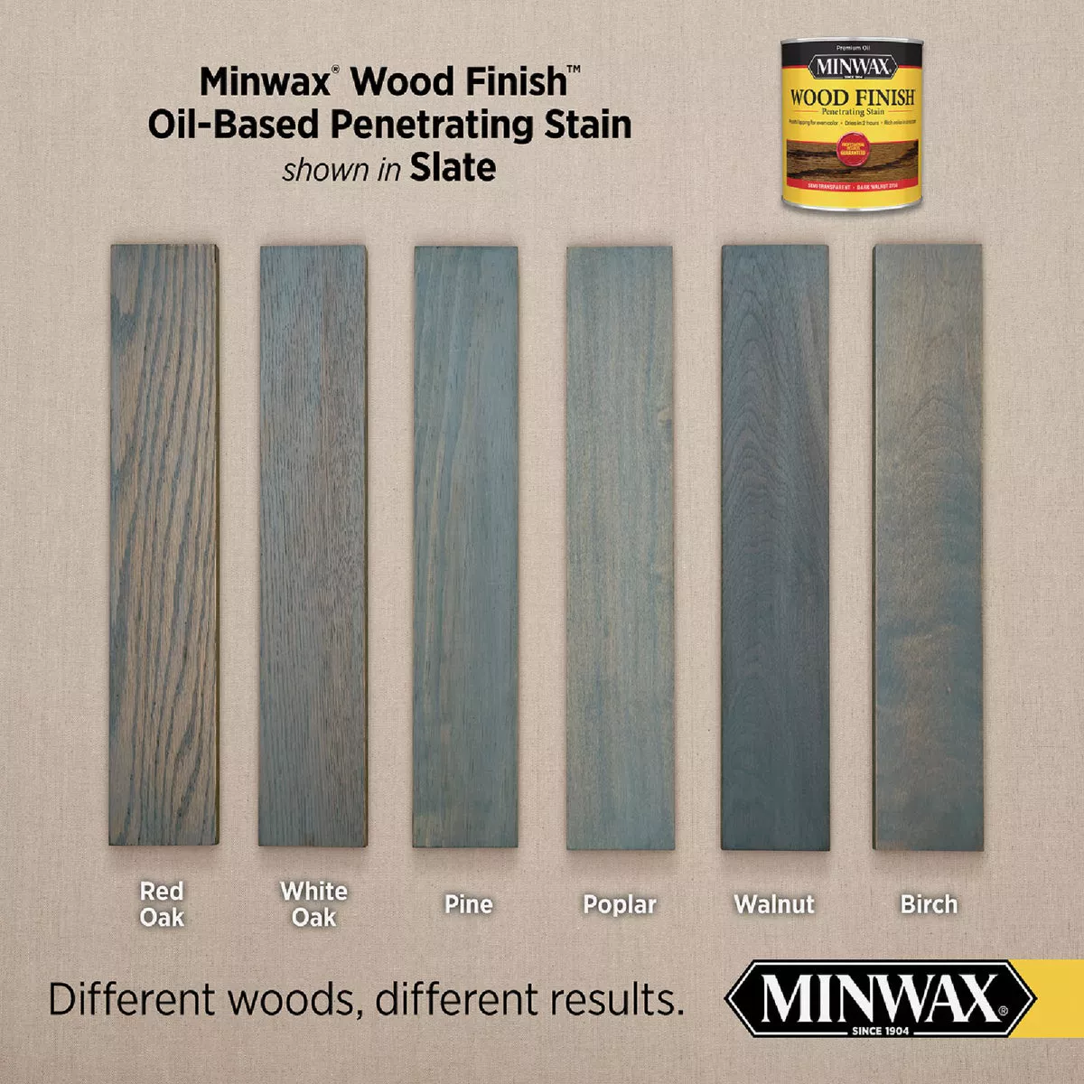 Minwax Penetrating Stain Wood Finish, Slate, 1 Qt. - photo 3