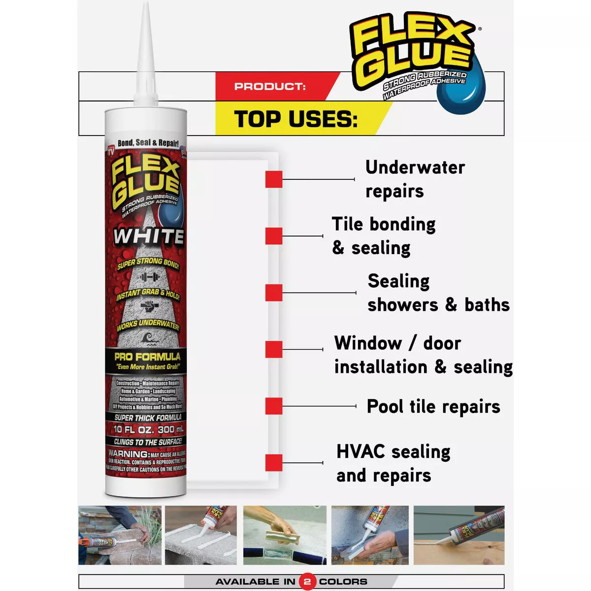Flex Glue 9 Oz. Clear Multi-Purpose Adhesive - photo 6