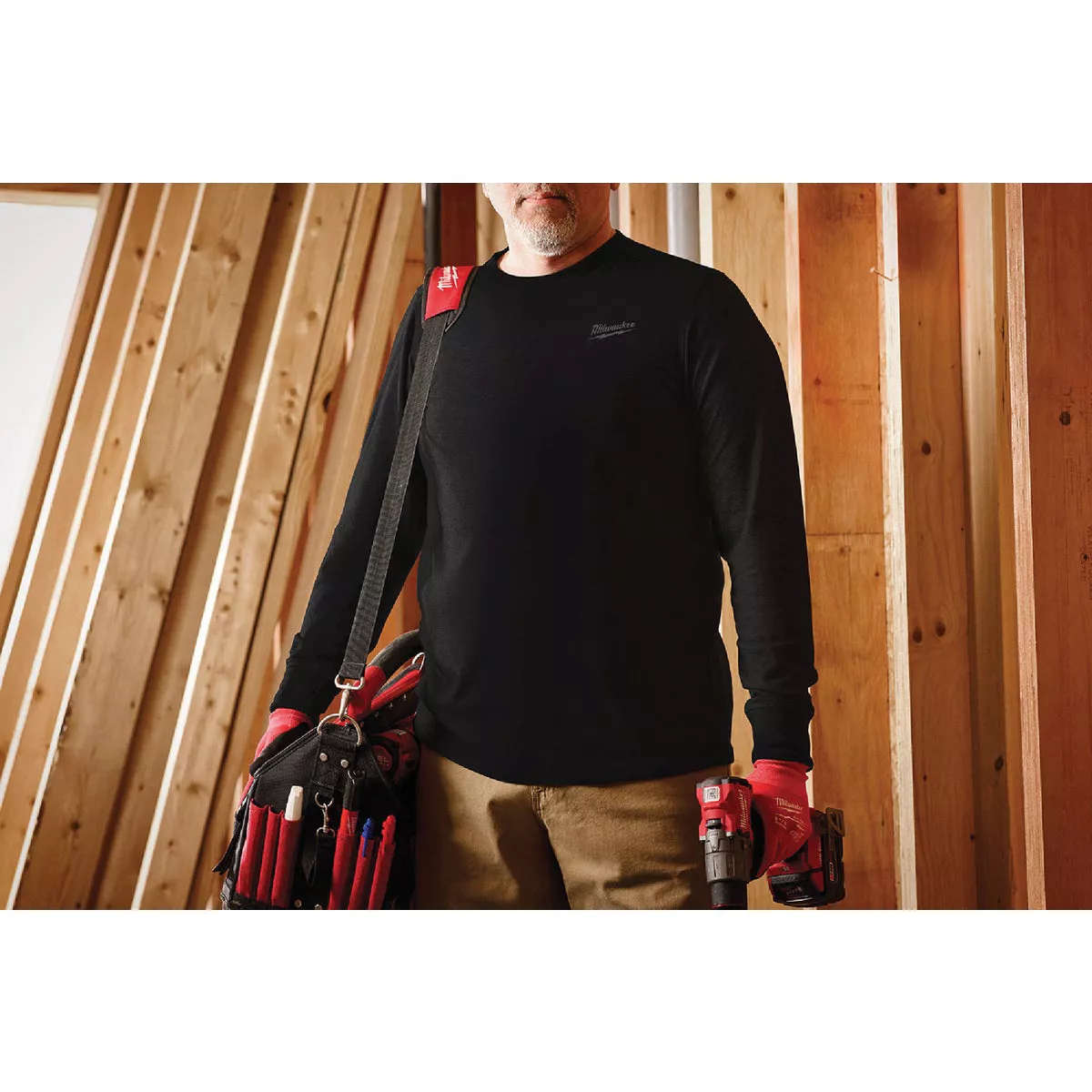 Milwaukee 2XL Black Long Sleeve Unisex Hybrid Work Shirt - photo 3
