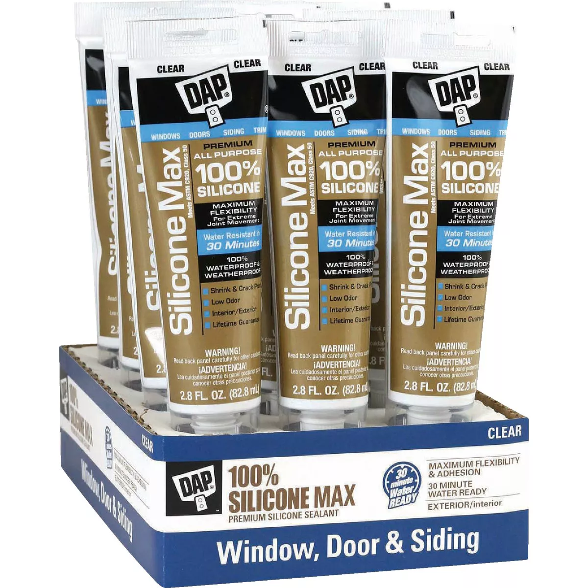 DAP Silicone Max 2.8 Oz. Clear Premium All Purpose 100% Silicone Sealant - photo 2