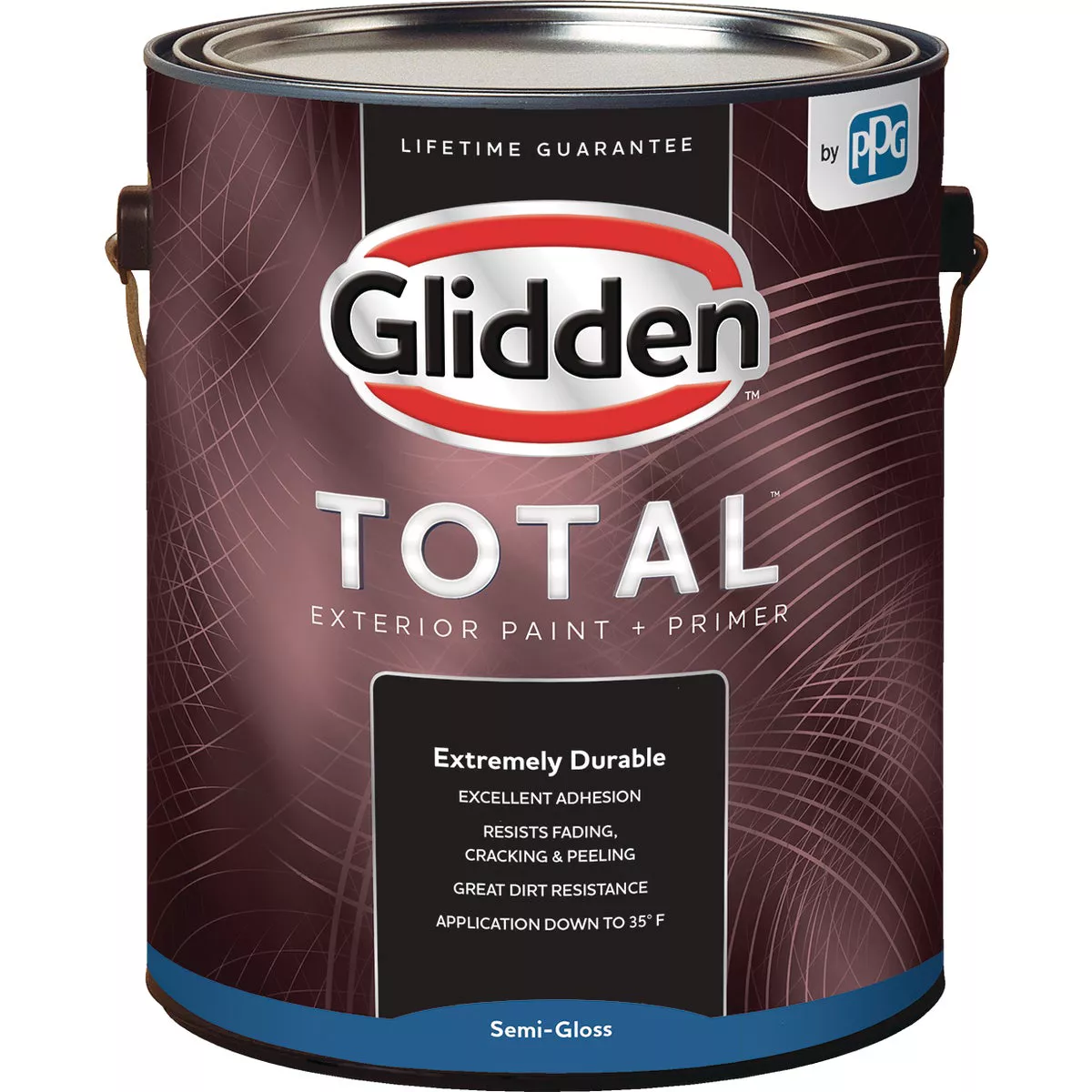Glidden Total Exterior Paint + Primer Semi-Gloss Ultra Deep Base 1 Gallon