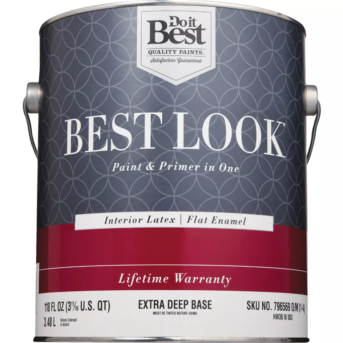 Best Look Latex Premium Paint & Primer In One Flat Enamel Interior Wall Paint, Extra Deep Base, 1 Gal. - photo 2
