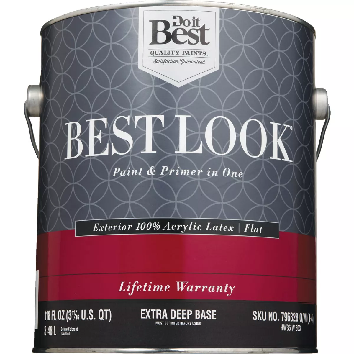Best Look 100% Acrylic Latex Premium Paint & Primer In One Flat Exterior House Paint, Exra Deep Base, 1 Gal. - photo 2